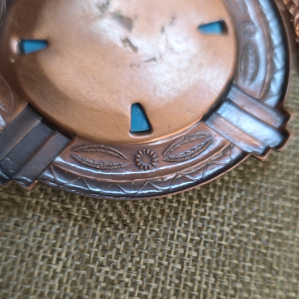 Solid Copper By Bell Trading Necklace Large Faux … - image 3